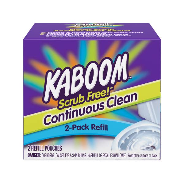 Kaboom Scrub Free! Continuous Clean Toilet Cleaning System Refill, 1 Box with 2 Refill Pouches Beauty & Personal Care Kaboom