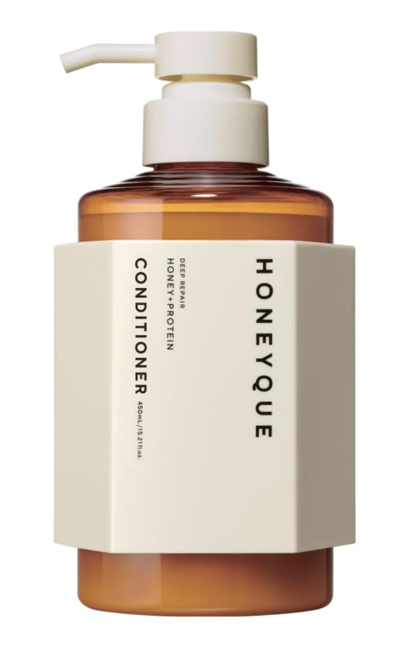 Deep Repair Honey Collogen Moist Shampoo & Conditioner Set (450ml / 15.2 fl oz Each) By HONEYQUE | Japanese Salon-Quality Sulfate-Free, Frizz Control Beauty & Personal Care HONEYQUE