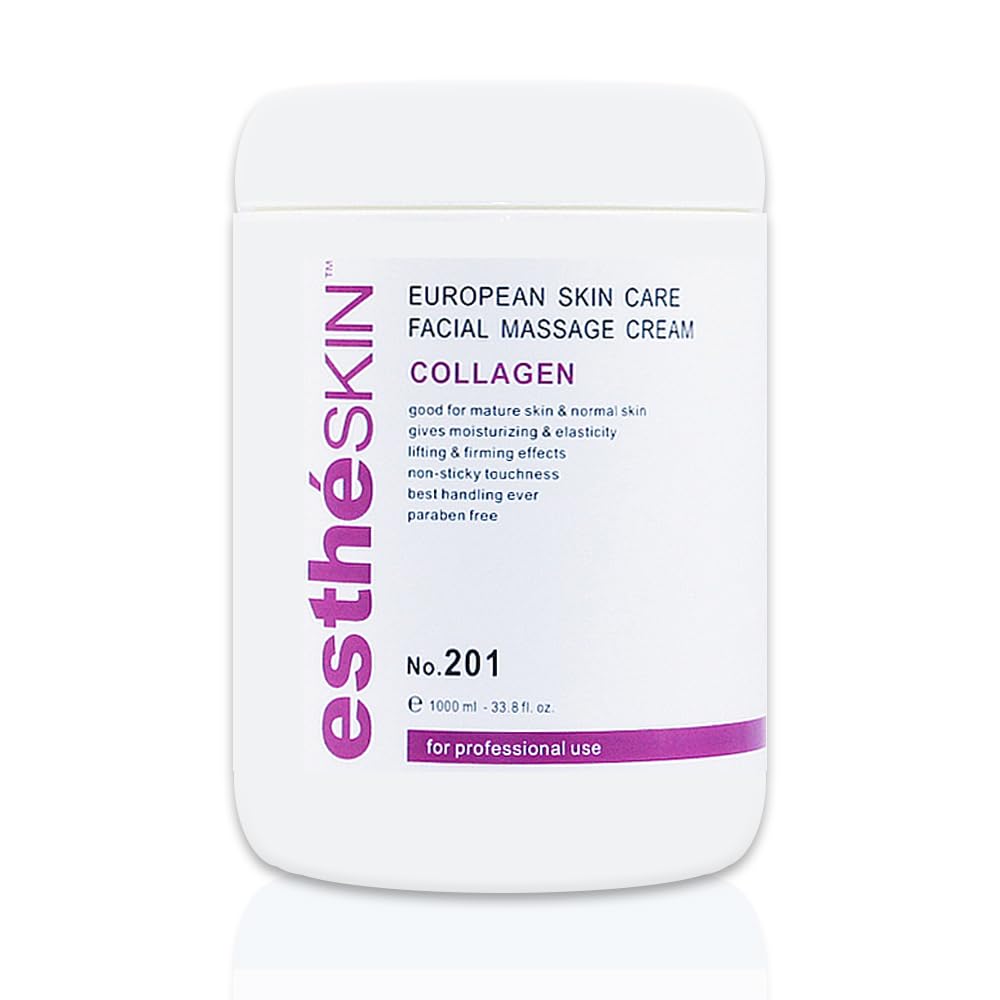 estheSKIN Facial Massage Cream for European Skin Care, 33.8 fl oz, 1000 ml (2 Pack, Collagen) Beauty & Personal Care estheSKIN