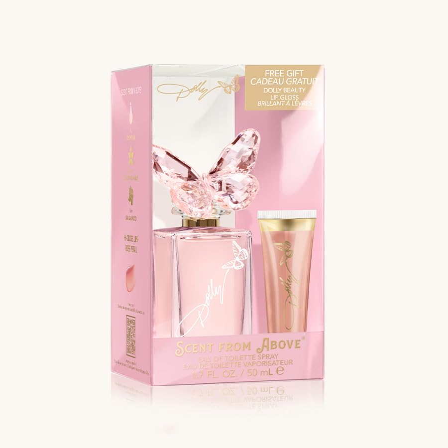 Dolly Parton Scent from Above Perfume and Lip Gloss - Eau de Toilette Spray for Women - Floral, Fruity, Casual & Feminine Perfume with Notes of Beauty & Personal Care SCENT BEAUTY