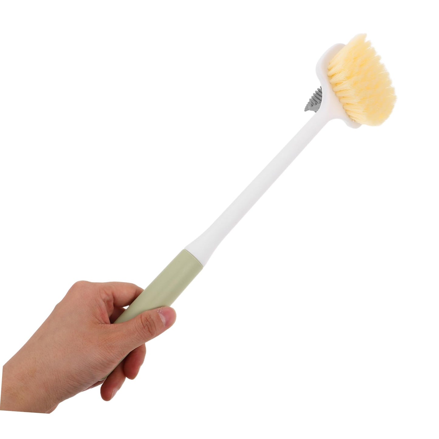 COHEALI Long Handle Foot Scrub Brush Double-Sided Soft Bristle Shower Scrubber for Exfoliation and Foot Massage, Bath Cleaning Brush for Seniors Beauty and Personal Care COHEALI