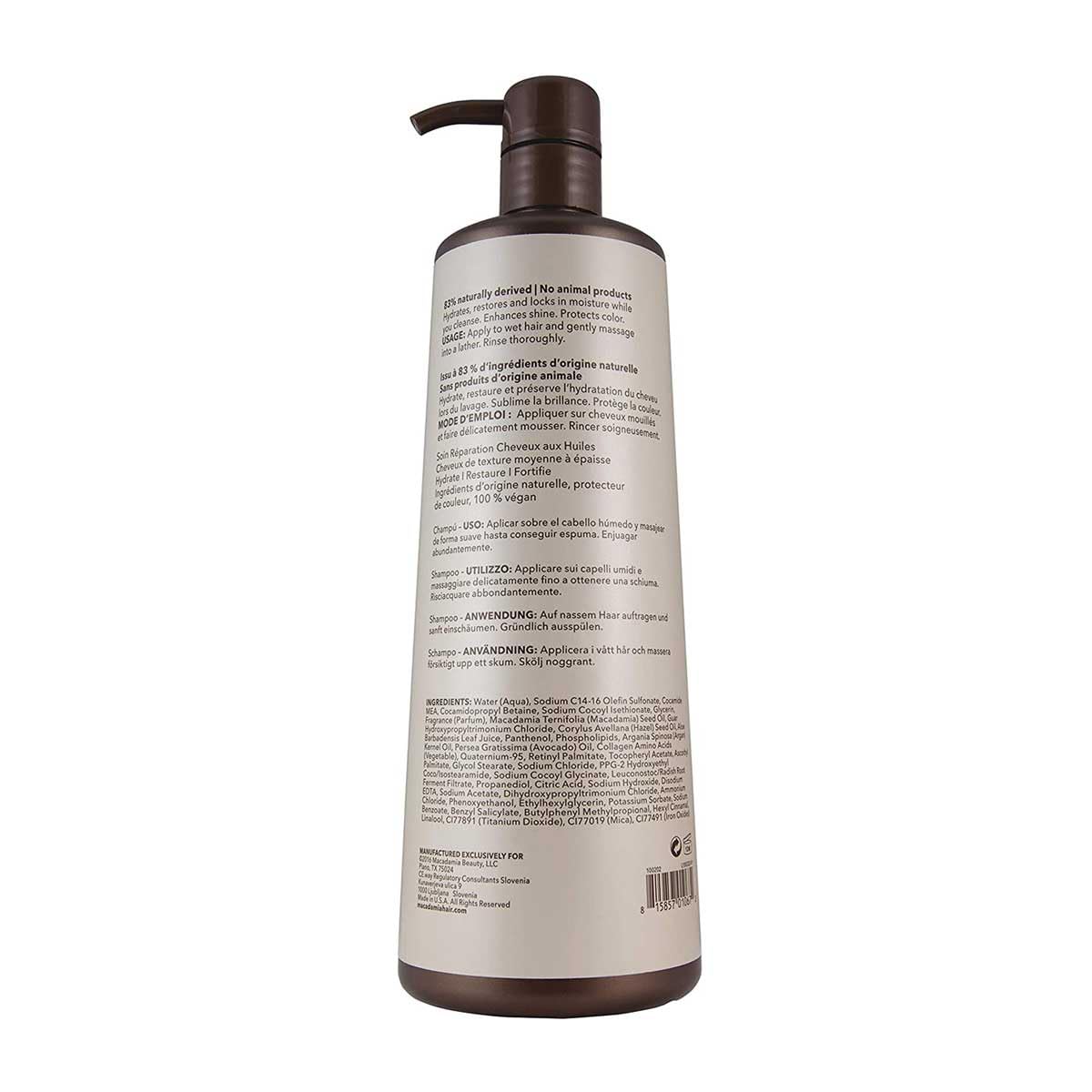 Nourishing Repair Shampoo 33.8oz Macadamia Professional Macadamia Oil and Argan Oil for Hydration, Shine, and Color Protection Beauty & Personal Care Macadamia Professional