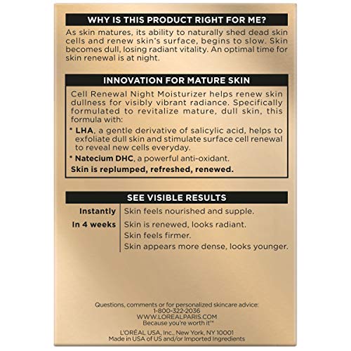 L'Oreal Paris Age Perfect Cell Renewal Night Cream, 1.7 oz - Radiant & Vibrant Skin, Salicylic Acid Beauty & Personal Care L'Oreal Paris