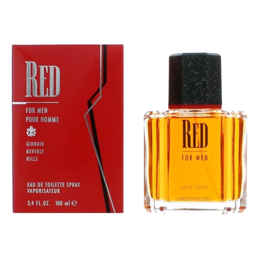 GIORGIO BEVERLY HILLS BHN802 Multi Red Men-3.4 oz Eau de Toilette Spray Beauty & Personal Care TRW
