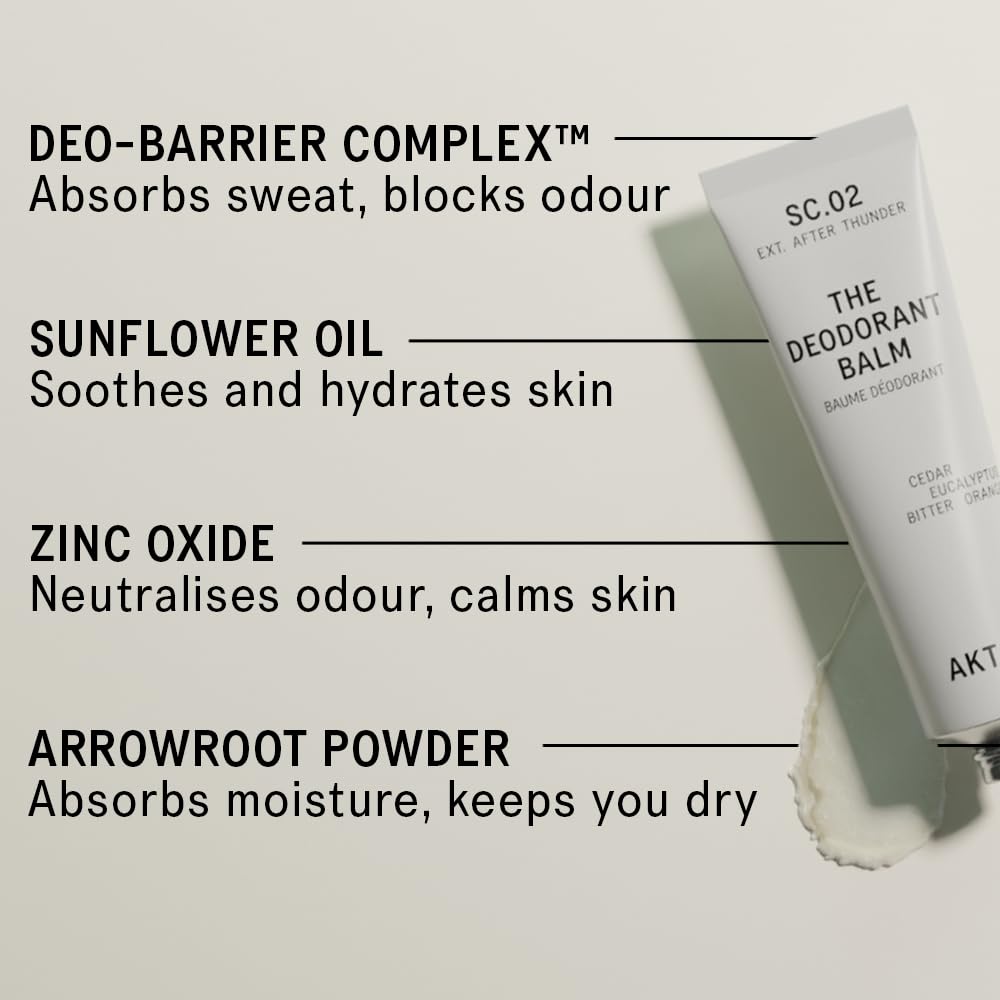 AKT, THE DEODORANT BALM. Award winning, multi-use, natural deodorant. Plastic Free. Gender Free. Aluminium Free. 100% effective - 1 tube lasts up to 3 Beauty and Personal Care AKT