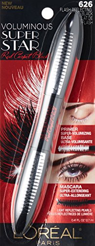 L'Oréal Paris Voluminous Superstar Red Carpet Extra Mascara, Flash Reflecting Black, 0.41 fl. oz. Beauty & Personal Care L'Oreal Paris