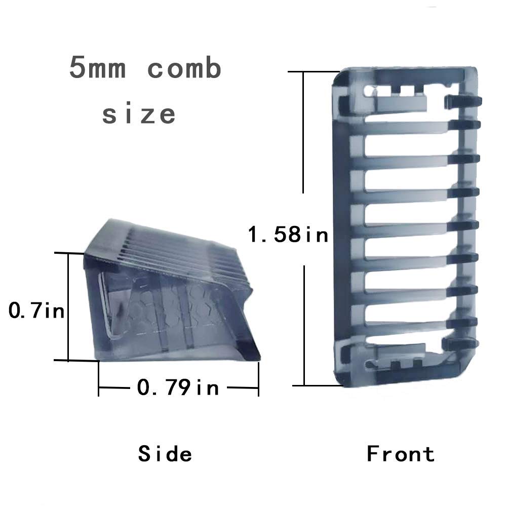 Replacement Shaver Comb for Men's Rechargeable Full Body Hair Trimmer Shaver and Groomer Solo Shaver Trimming Comb (5mm+Brush) Beauty and Personal Care INVODA