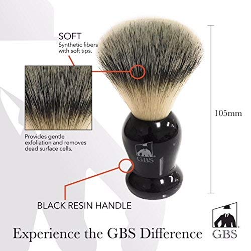 G.B.S Men’s Wet Shaving Kit Shaving Stainless Steel Razor Wood Handle with Case Synthetic Badger Hair Brush All-Natural Shave Soap Chrome Shaving Bowl Beauty and Personal Care G.B.S