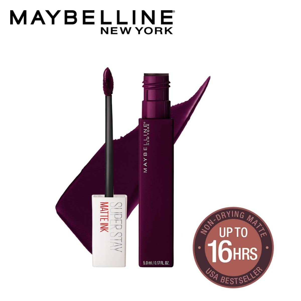Maybelline New York SuperStay Matte Ink Liquid Lipstick, Escapist, 0.17 Ounce