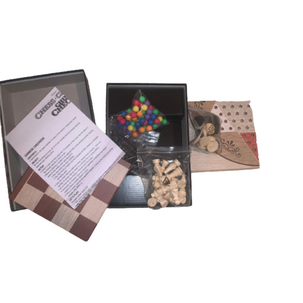 Game Gallery Chess, Checkers and Chinese Checkers Board Game Set Beauty & Personal Care Birsppy