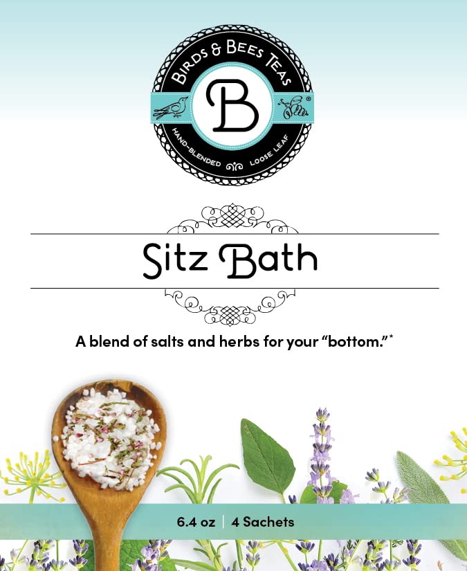 Birds & Bees Teas - Herbal Sitz Bath Postpartum Soak - 4 Sachets Beauty and Personal Care BIRDS AND BEES TEAS