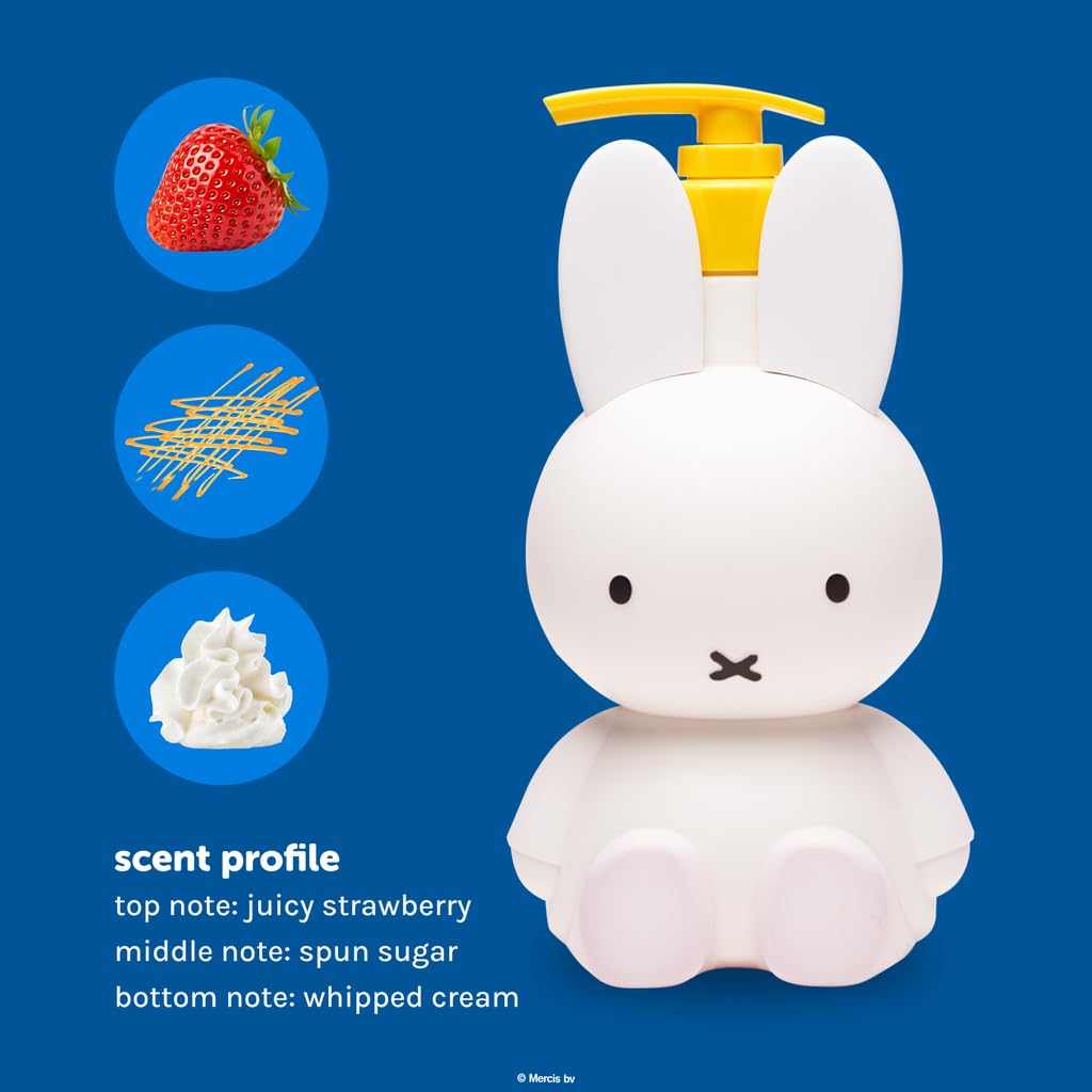 The Crme Shop Miffy Sweet Wonder Shower Gel, Body Wash with Hydrating and Nourishing Hyaluronic Acid and Vitamin C, Miffy Pump Bottle, Strawberries Beauty & Personal Care The Crème Shop