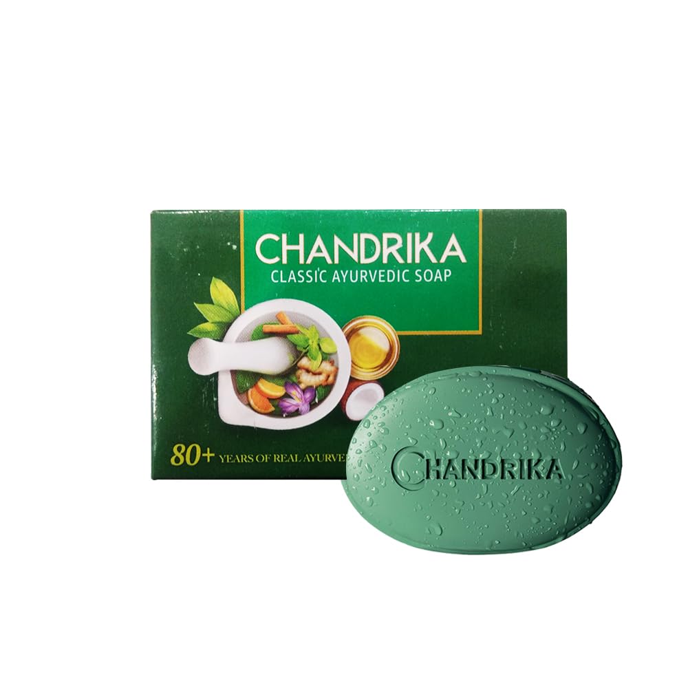 Chandrika Soap Ayurvedic Herbal And Vegetable Oil Soap - 2.64 Oz - Case Of 10 Beauty & Personal Care Chandrika