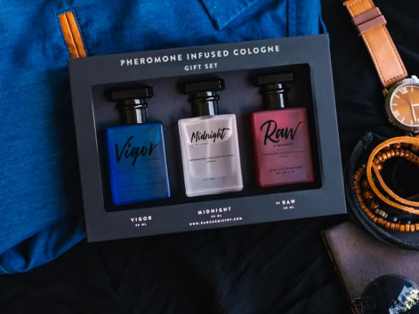 RawChemistry - A Pheromone Infused Mens Cologne Gift Set - Set of 3 Colognes Beauty & Personal Care RawChemistry