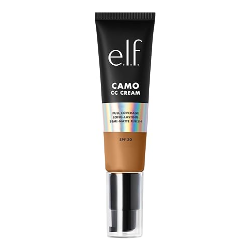 e.l.f. Camo CC Cream, SPF 30 Color-Correcting Medium-To-Full Coverage Face Foundation, Delivers An Airbrushed Finish, Vegan & Cruelty-Free, Tan 400 W Beauty & Personal Care e.l.f.