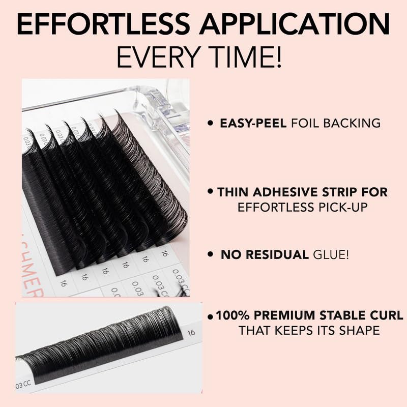 KIARA SKY LASH Premium Cashmere Easy Fan Lash Extensions | Soft Semi-matte natural finish | Fans like Butter | For Professional Eyelash Extensions Use