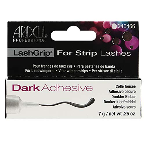 Ardell Lashgrip Lash Adhesive for Strip Lashes and Lash Clusters - Dark Tone, Waterproof, Easy Application, Long-Lasting Hold Lash Glue, 7g/0.25oz