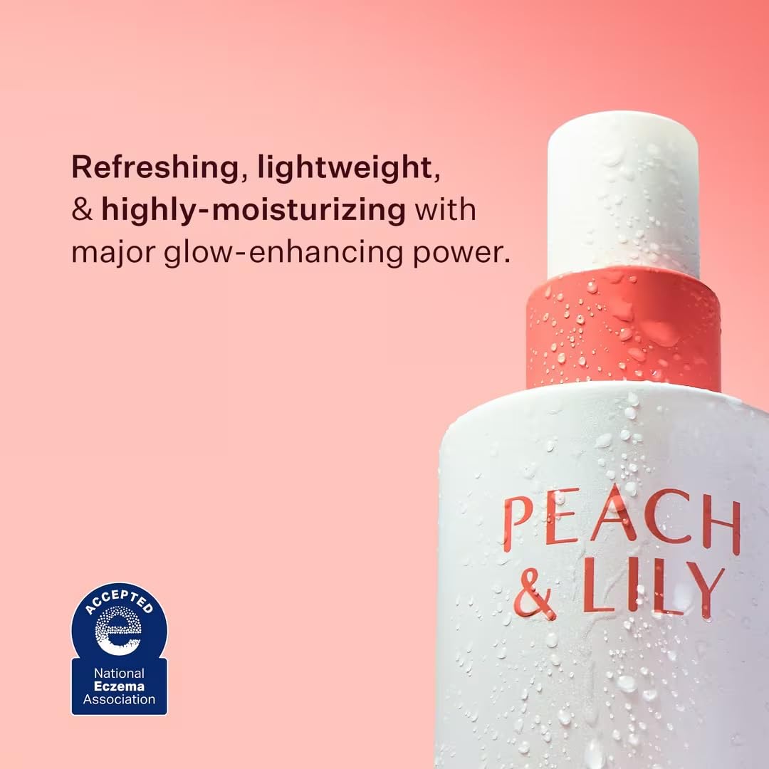 Peach & Lily - Glass Skin Veil Mist (3.38 ounces) - Hydrate & Glow - Facial Mist - Weightless - Cucumber Water, Lotus, Peach, Reishi Mushroom - Self Beauty & Personal Care Peach & Lily