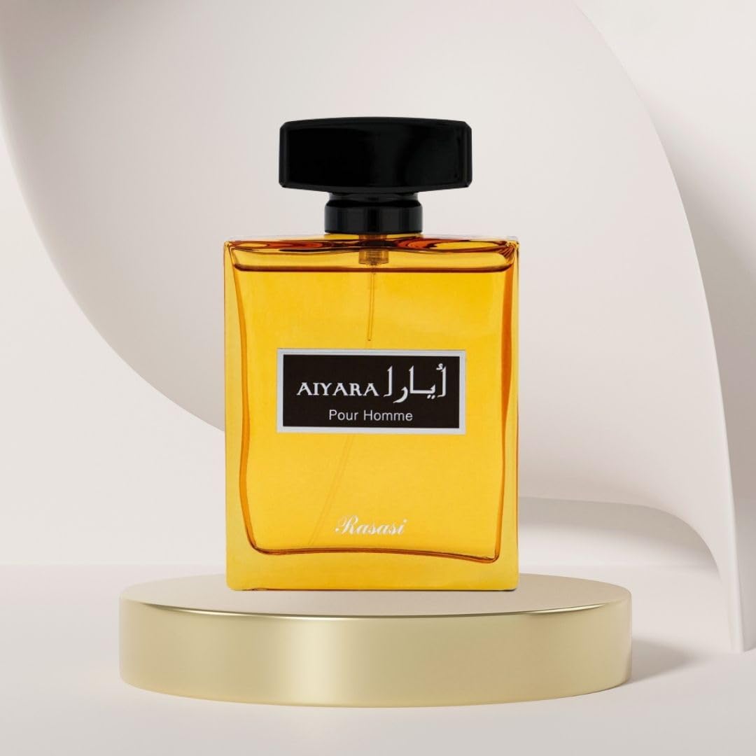 RASASI Aiyara Eau De Parfum Spray 100ML (3.38 OZ) - Long Lasting Arabian Perfume For Men -Spicy, Woody & Sweet Fragrance, Captivating Masculine Scent Beauty & Personal Care RASASI