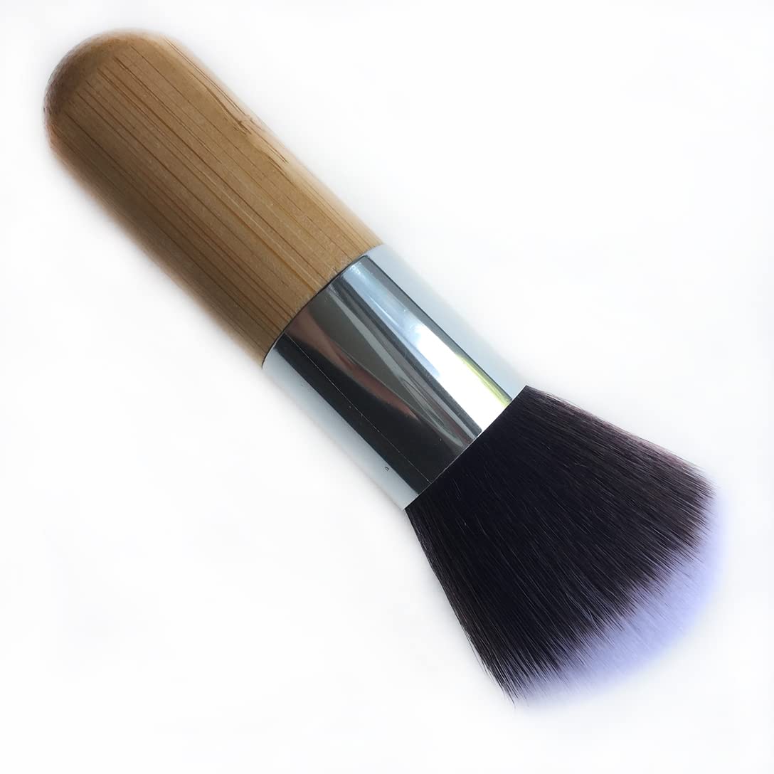 RN BEAUTY 2 Pieces Makeup Brushes Blush Brush Foundation Brush With Bamboo Handle Contour Bronzer Face Blender Brush for Liquid Cream Powder Mineral Beauty & Personal Care RN BEAUTY