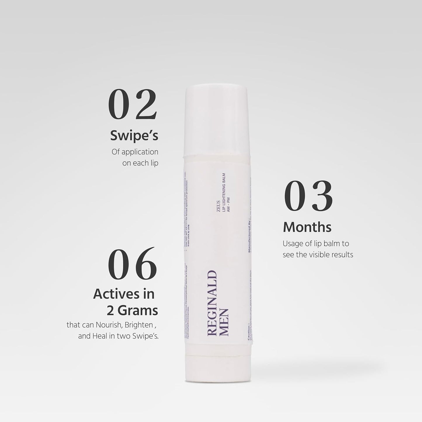 Reginald Men's Lip Balm, 5 grams, SPF 30, PA+++, Softens Lips, Anti-Pigmentation|Zeus - Lightening Lip Balm. Beauty & Personal Care Reginald Men