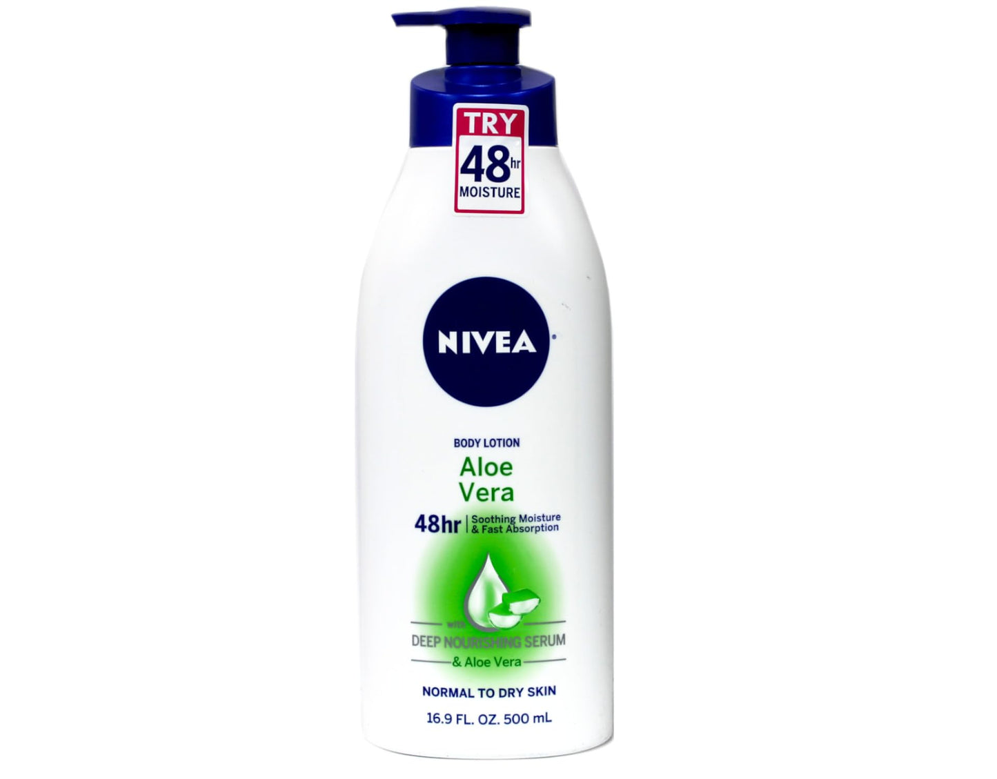 NIVEA Lotion Aloe Vera 48 Hour 16.9 Ounce Pump (500ml) (2 Pack) Beauty & Personal Care NIVEA