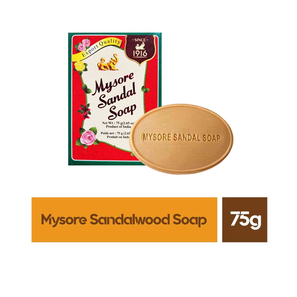 Mysore Sandal Soaps Pack of 10 (75 gr. Bars) Beauty & Personal Care Mysore Sandal