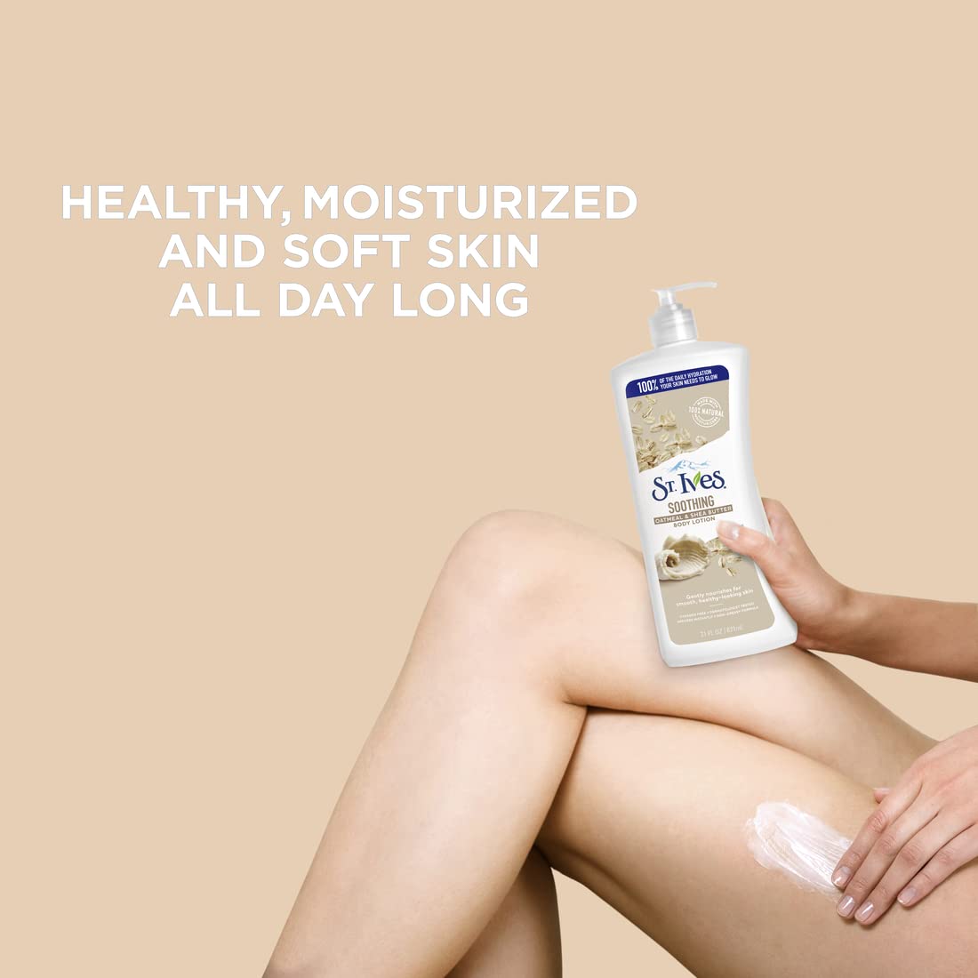 St. Ives Soothing Hand & Body Lotion for Women with Pump, Daily Moisturizer Oatmeal and Shea Butter for Dry Skin, Made with 100% Natural Moisturizers Beauty & Personal Care St. Ives