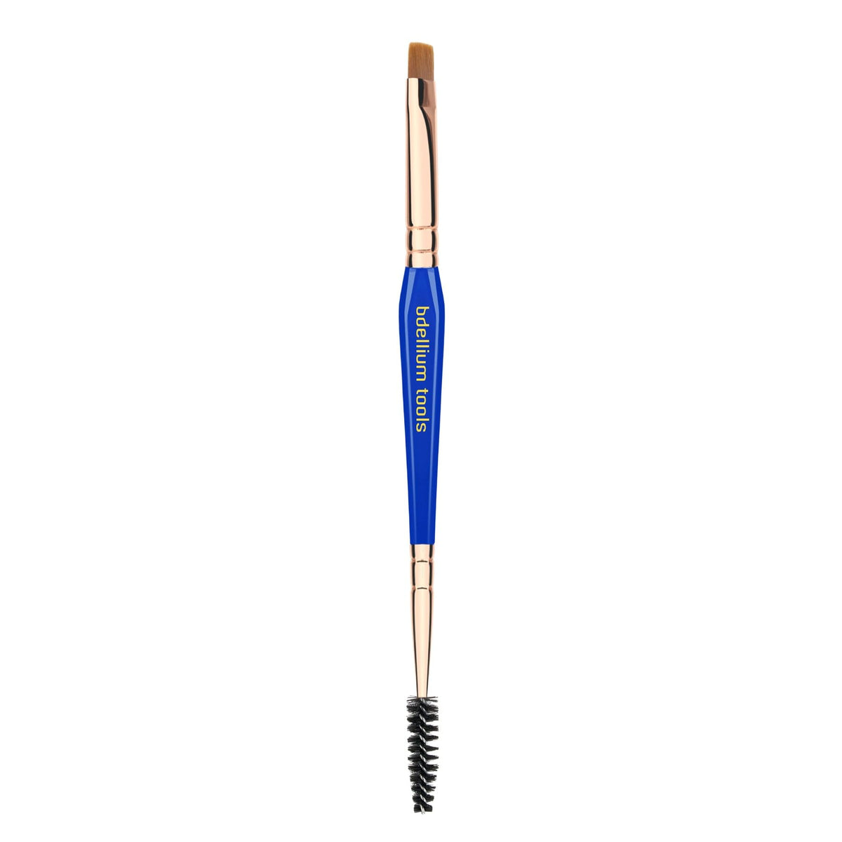 Bdellium Tools Professional Makeup Brush - Golden Triangle 724 Double-ended Flat Definer/Spoolie - With All-Vegan Synthetic Fibers, For Grooming