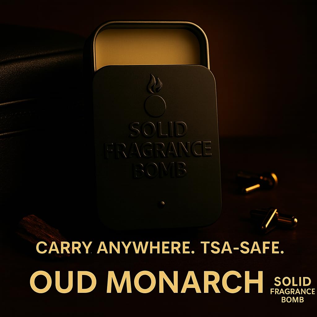 Solid Fragrance Bomb - Premium All-Natural Solid Cologne for Men & Women | Long-Lasting, TSA-Safe, Alcohol-Free, Halal, Handmade Travel Fragrance Balm Beauty & Personal Care Solid Fragrance Bomb