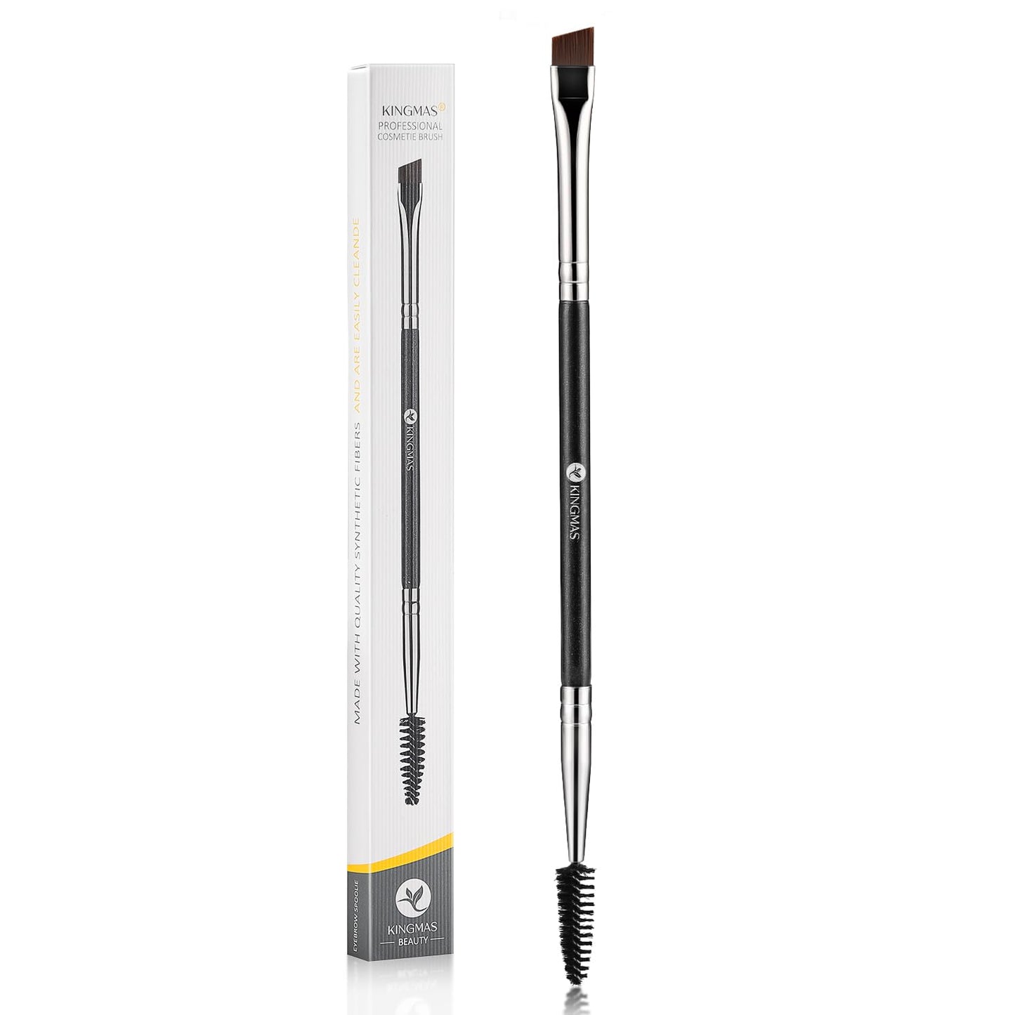 KINGMAS Eyebrow Brush Lashes Spoolie Duo Angled Eye Brow Brush Beauty and Personal Care KINGMAS