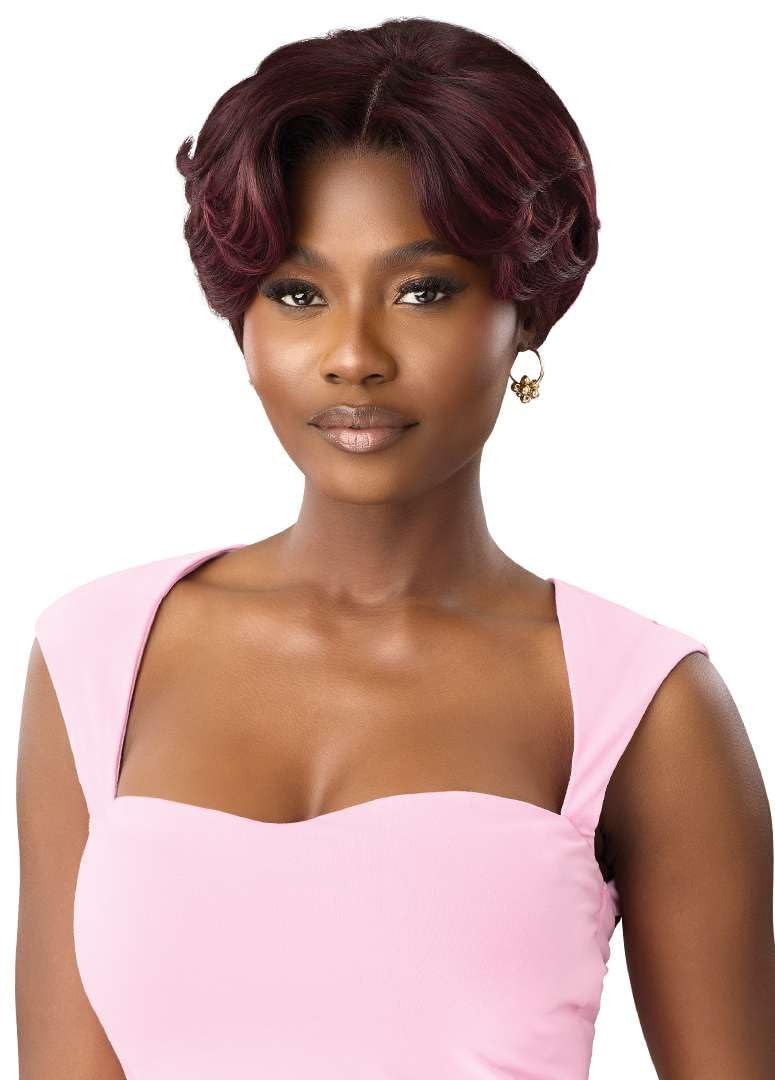 Outre Lace Front Wig - Perfect Hair Line 13X4 - Swoop Series - Swoop 15 (JET BLACK 1)
