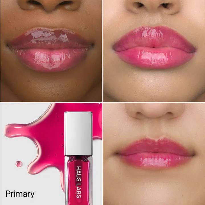 HAUS LABS BY LADY GAGA PhD Hybrid Lip Oil - Primary (Sheer Cherry) & ENTEL Aloe vera Sheet Masque (BONUS)