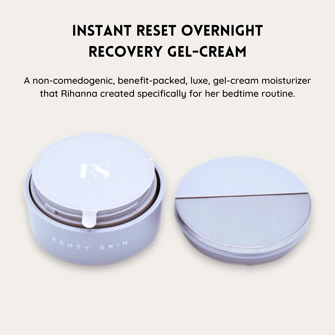 Fenty Skin Instant Reset Overnight Recovery Gel-Cream - Hydrating Night Face Moisturizer with Hyaluronic Acid, Facial Skin Care for Fine Lines Beauty & Personal Care FENTY BEAUTY