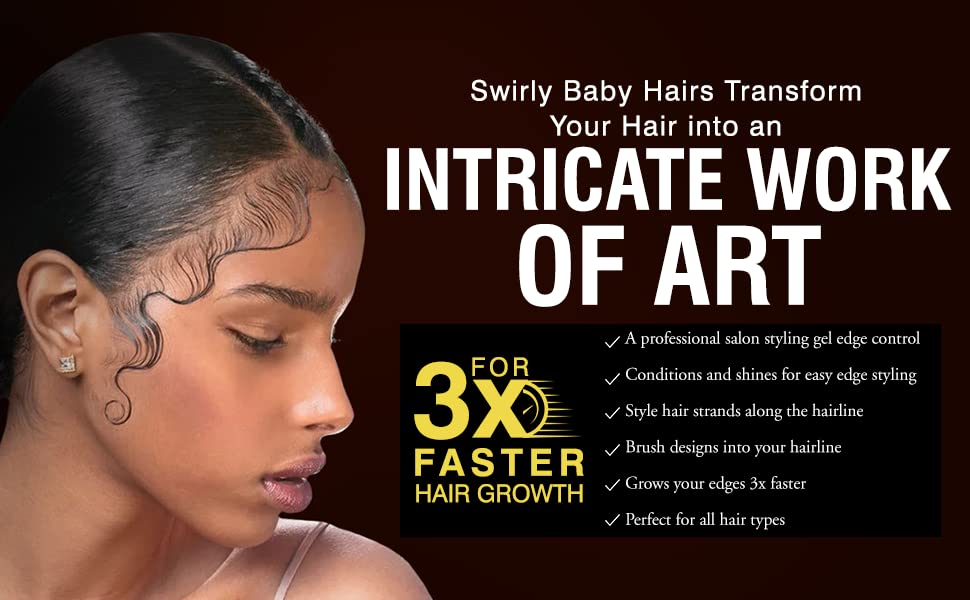 GrowFinity Hair Growth Gel with Biotin and Argan Oil for Rapid Growth | Strong 48-Hour Hold Styling Gel for Edges | Extra Large 5.3 Oz Beauty & Personal Care GrowFinity