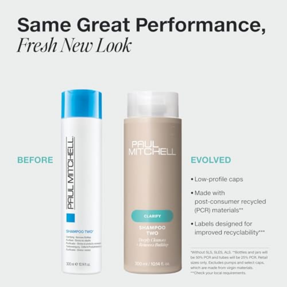 Paul Mitchell Shampoo Two, Clarifying Shampoo, Deep Cleanses + Removes Buildup, For All Hair Types, Especially Oily Hair, 33.8 fl. oz. Beauty & Personal Care Paul Mitchell