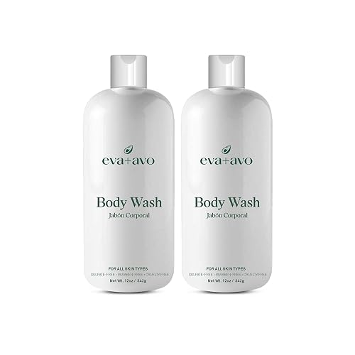 Eva + Avo Rosemary Scented Body Wash, Natural Ingredient Daily Cleanser for All Skin Types, Gentle Shower Body Wash for Women & Men, 12 Fl Oz (Pack Beauty & Personal Care Eva + Avo