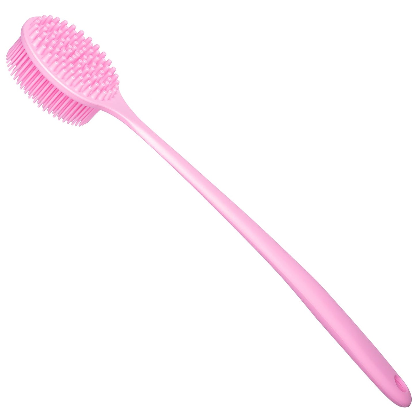 DNC Silicone Back Scrubber for Shower, Soft Bath Body Brush with Long Handle (Pink) Beauty & Personal Care DNC