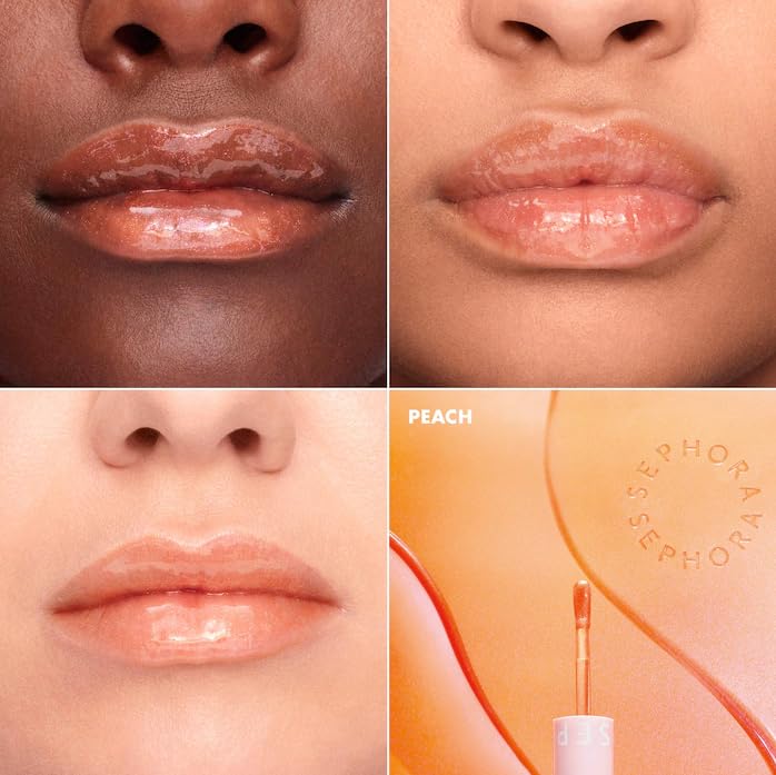 SEPHORA COLLECTION Oil Infusion Glimmer Hydrating Lip Oil -Peach (orange shimmer) 0.10 oz/3 ml Beauty & Personal Care SEPHORA