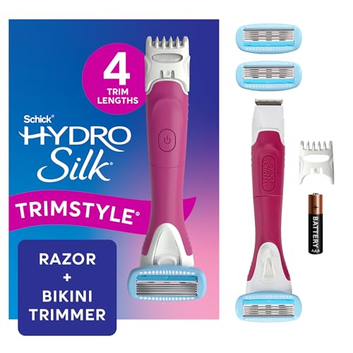 Schick Hydro Silk TrimStyle Razor with Bikini Trimmer for Women | 2-in-1 Bikini Razor for Women and Womens Trimmer for Pubic Hair, Includes 1 Beauty and Personal Care Schick Hydro Silk Default Title