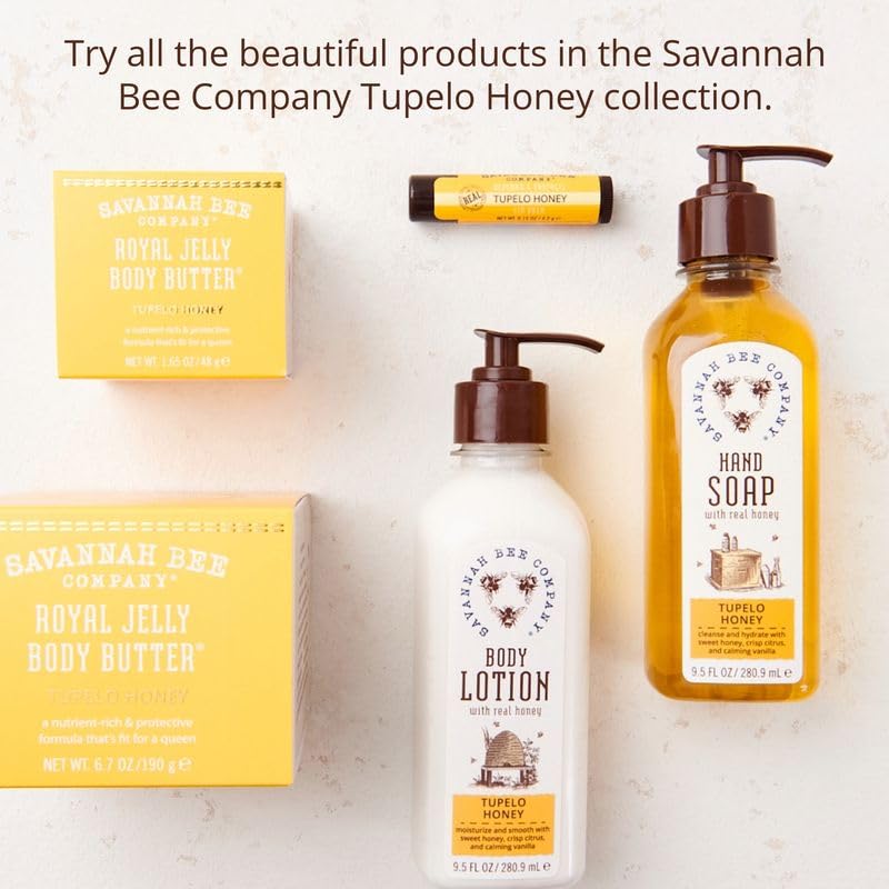 Savannah Bee Company Natural - Tupelo Honey Beeswax Lip Balm, 0.15-Ounce (Pack of 4) Beauty and Personal Care Savannah Bee Company