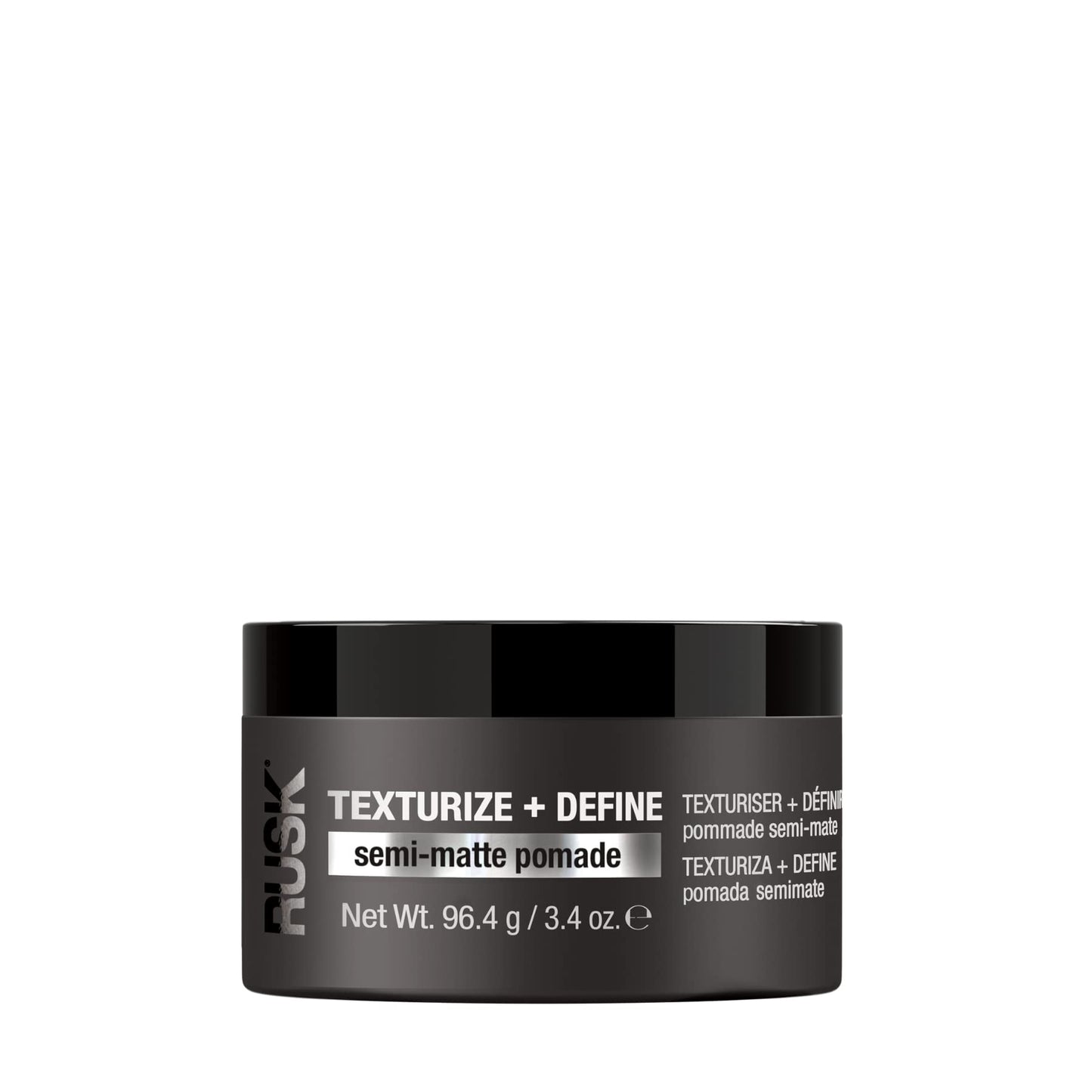 RUSK Semi-Matte Pomade, Texturize + Define, Creates Definition and Texture, Lightweight, Fights Humidity, 3.4 oz Beauty & Personal Care RUSK