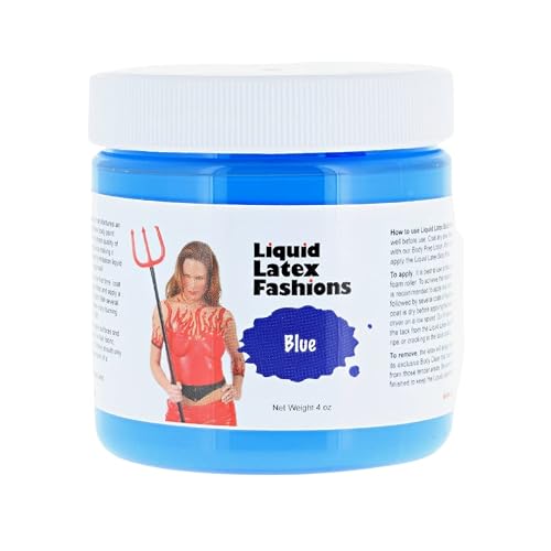 Liquid Latex Fashions Blue Body Paint for Adults and Kids, Ammonia Free, Cosplay Makeup, Creates Professional Monster, Zombie Arts, Easy On and Off- 4 Beauty & Personal Care Liquid Latex Fashions