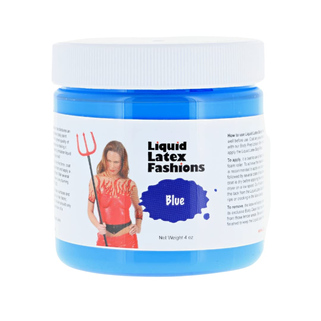 Liquid Latex Fashions Blue Body Paint for Adults and Kids, Ammonia Free, Cosplay Makeup, Creates Professional Monster, Zombie Arts, Easy On and Off- 4 Beauty & Personal Care Liquid Latex Fashions