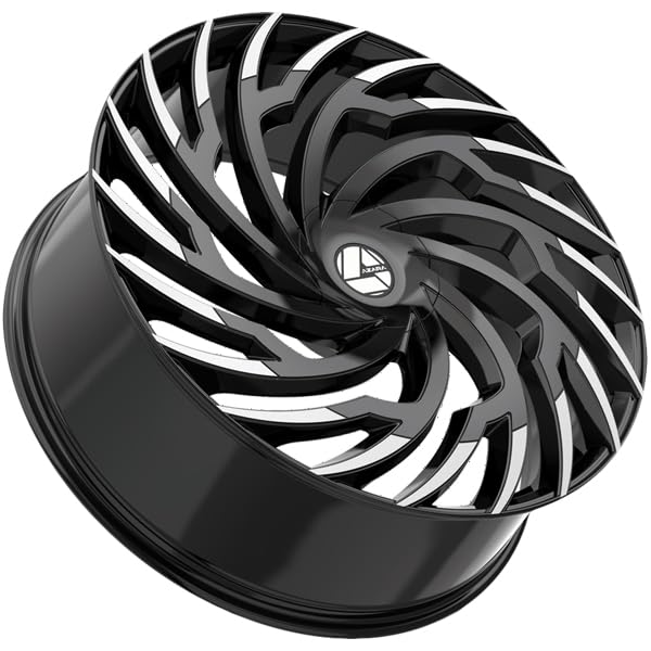 Azara AZA-536 22x8.5 5x112 5x114.3 +38 Cb 74.1 Gloss Black & Machined Beauty & Personal Care Azara