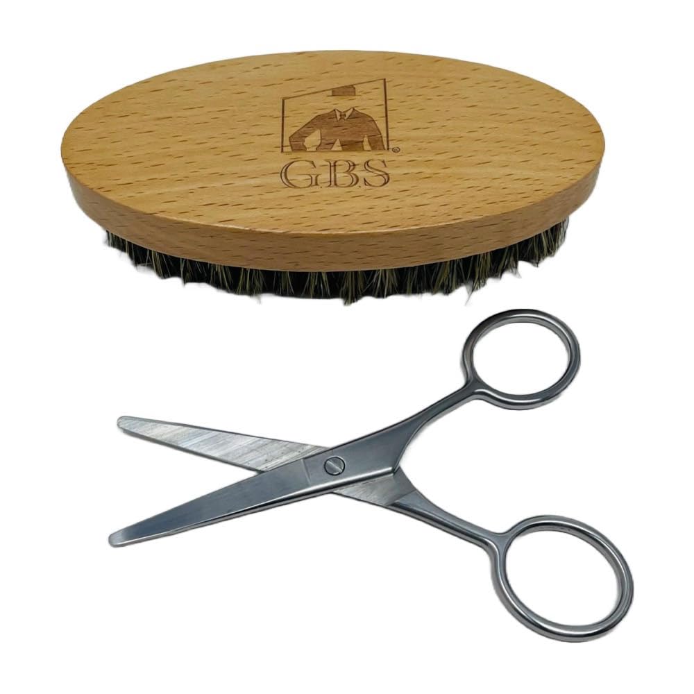 G.B.S Beard Grooming Set Includes Beard Oil, Beard Balm, 3" Boar Bristle Brush, 7 Inches Dressing Comb, 5 Inches Shave Razor and 10 Blades, 3" Beauty and Personal Care G.B.S