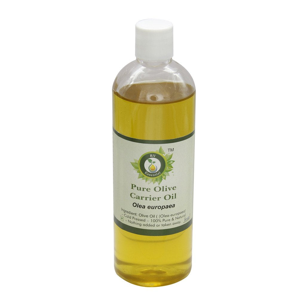 R V Essential Pure Olive Carrier Oil 100ml (3.38oz)- Olea Europaea (100% Pure and Natural Cold Pressed) Beauty and Personal Care R V Essential