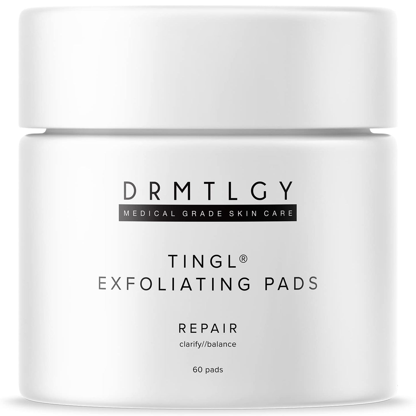DRMTLGY Tingl Exfoliating Face & Body Pads - Glycolic, Lactic & Salicylic Acid for Acne, Pores, Blackheads & Wrinkles - AHA BHA Toner Pads for Oily Beauty & Personal Care DRMTLGY