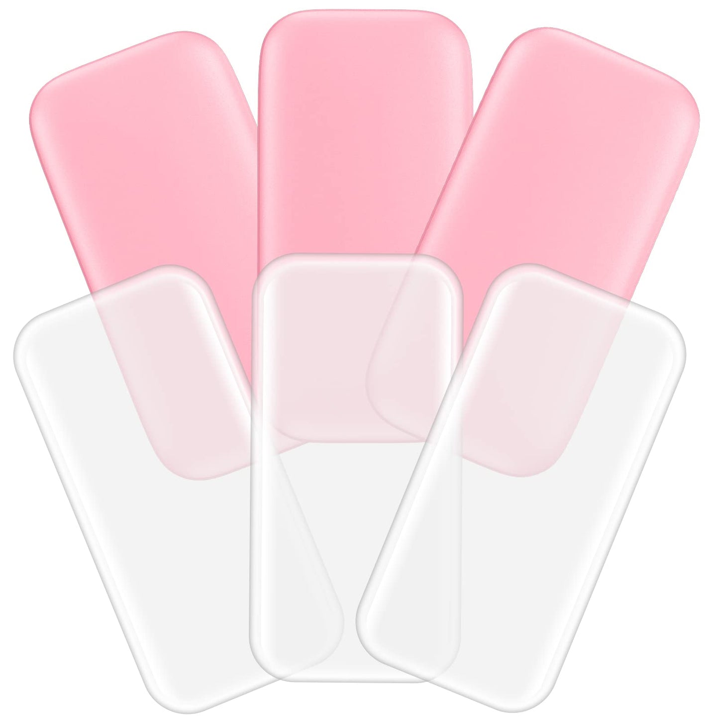 YEAJOIN 6PCS Silicone False Eyelash Holder Pads for Eyelash Extensions Loose Lash, Reusable Eyelash Extensions Tools, Transparent and Pink Beauty & Personal Care YEAJOIN