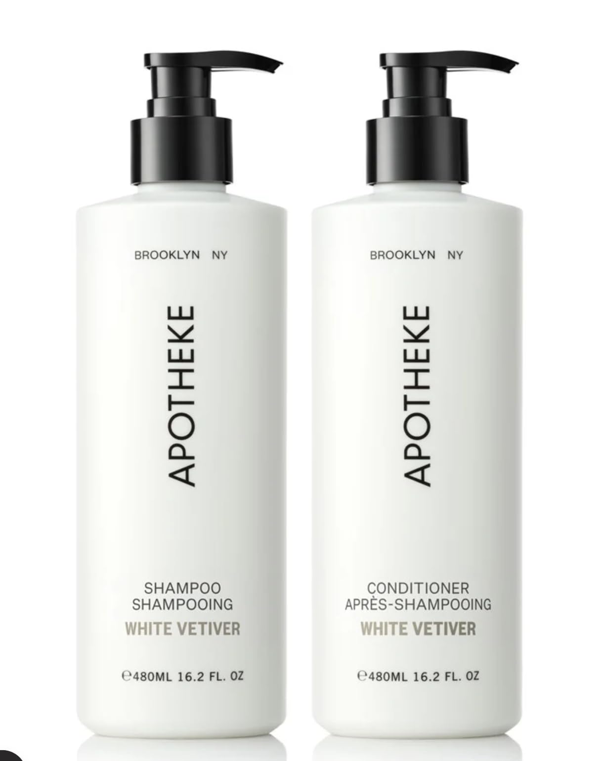 Fuzzion Apothekae White Vetiver Plant Based Shampoo and Conditioner Set - 16.2 Fluid Ounces Each Beauty & Personal Care Fuzzion